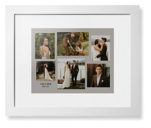 Gallery Collage of Six Framed Print, White, Contemporary, White, White, Single piece, 11x14, Multicolor, multi