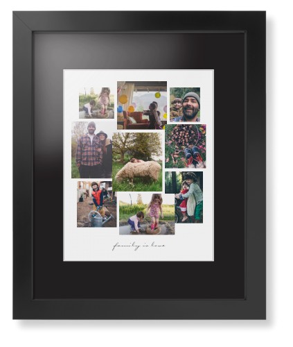 Gallery Collage of Nine Framed Print, Black, Contemporary, White, Black, Single piece, 11x14, White, white