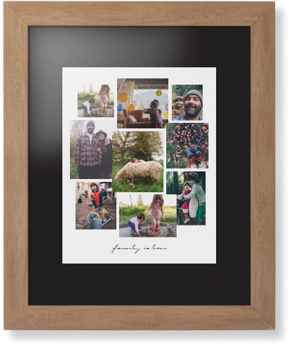Gallery Collage of Nine Framed Print, Natural, Contemporary, None, Black, Single piece, 11x14, White