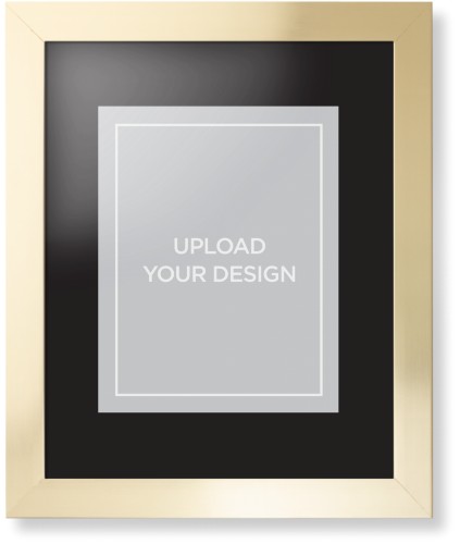 Upload Your Own Design Portrait Framed Print, Matte Gold, Contemporary, Black, Black, Single piece, 11x14, Multicolor