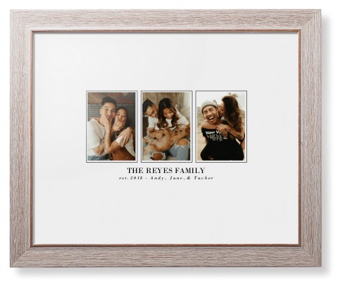 Classic Trio Framed Print, Rustic, Modern, White, White, Single piece, 11x14, White, white