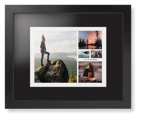 Hero Collage Framed Print, Black, Contemporary, None, Black, Single piece, 11x14, Multicolor