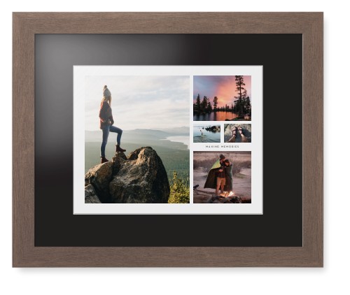 Hero Collage Framed Print, Walnut, Contemporary, White, Black, Single piece, 11x14, Multicolor, multi