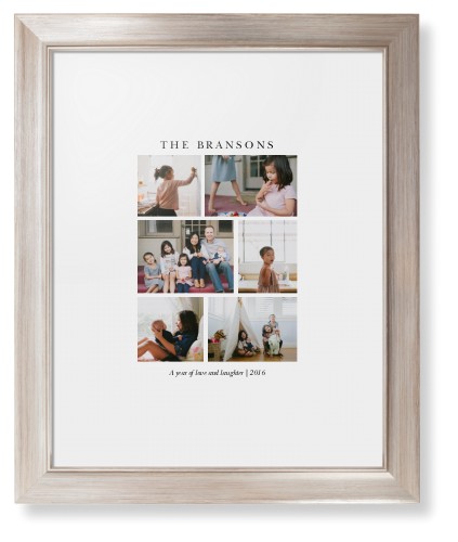 Gallery Montage of Memories Framed Print, Metallic, Modern, None, White, Single piece, 11x14, White
