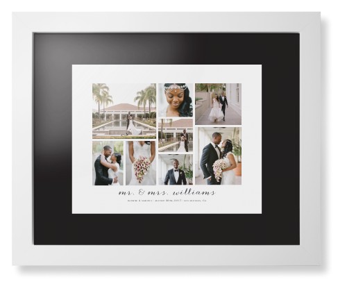 Clean Gallery Collage of Eight Framed Print, White, Contemporary, Black, Black, Single piece, 11x14, Multicolor