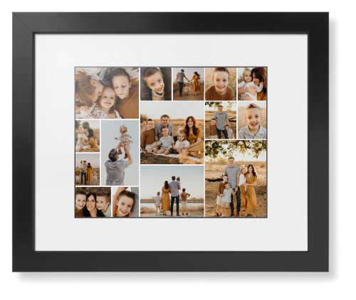 Gallery of Fifteen Framed Print, Black, Contemporary, Black, White, Single piece, 11x14, Multicolor, multi