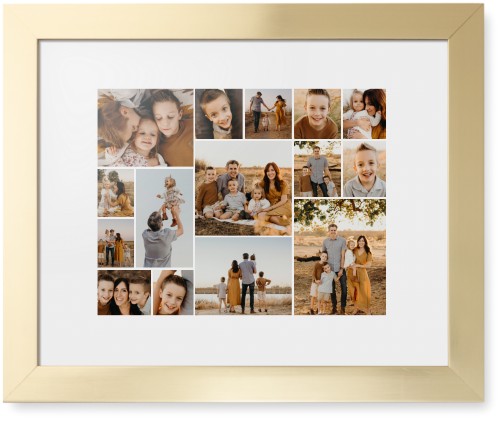 Gallery of Fifteen Framed Print, Matte Gold, Contemporary, None, White, Single piece, 11x14, Multicolor, multi