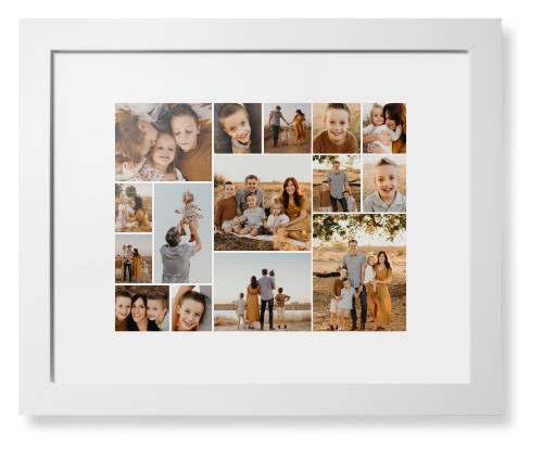 Gallery of Fifteen Framed Print, White, Contemporary, White, White, Single piece, 11x14, Multicolor, multi