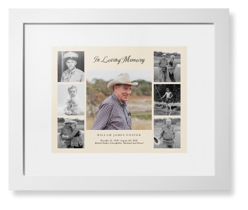 Gallery of Seven Memorial Framed Print, White, Contemporary, White, White, Single piece, 11x14, Multicolor, multi