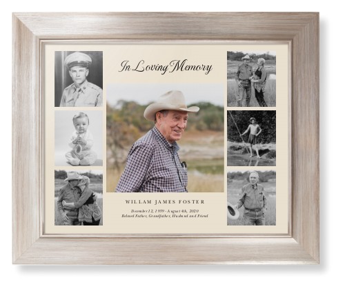 Gallery of Seven Memorial Framed Print, Metallic, Modern, None, None, Single piece, 11x14, Multicolor