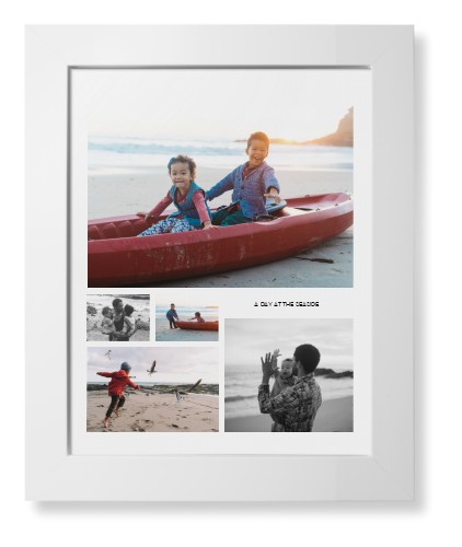 Hero Collage Portrait Framed Print, White, Contemporary, None, None, Single piece, 11x14, Multicolor, multi