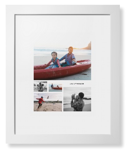 Hero Collage Portrait Framed Print, White, Contemporary, White, White, Single piece, 11x14, Multicolor, multi