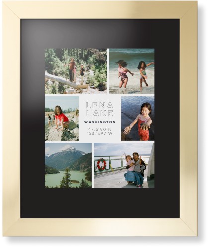 Modern Adventure Gallery Of Six Framed Print, Matte Gold, Contemporary, Black, Black, Single piece, 11x14, Multicolor, multi