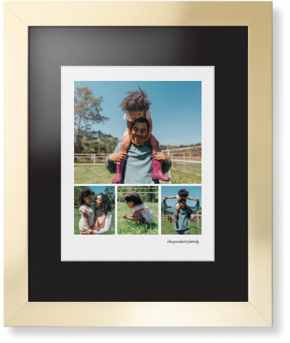 Modern Hero Gallery Of Four Portrait Framed Print, Matte Gold, Contemporary, White, Black, Single piece, 11x14, Multicolor, multi
