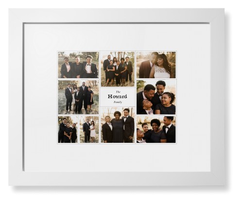Modern Family Collage Framed Print, White, Contemporary, White, White, Single piece, 11x14, White, white