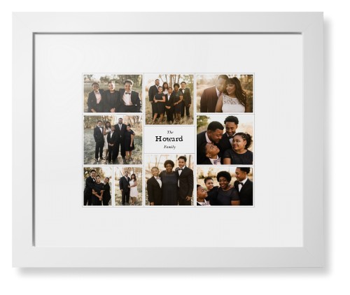 Modern Family Collage Framed Print, White, Contemporary, White, White, Single piece, 11x14, White