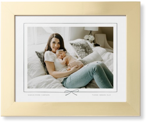 Whimsical Border of One Framed Print, Matte Gold, Contemporary, None, None, Single piece, 11x14, Gray, silver