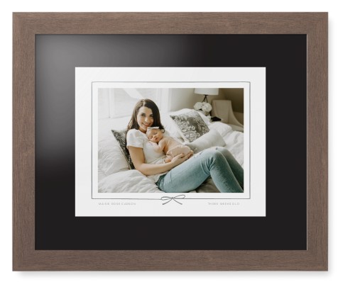 Whimsical Border of One Framed Print, Walnut, Contemporary, None, Black, Single piece, 11x14, Gray, silver