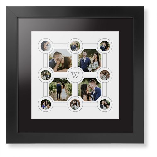 Vintage Family Tree Framed Print, Black, Contemporary, White, Black, Single piece, 12x12, White, white