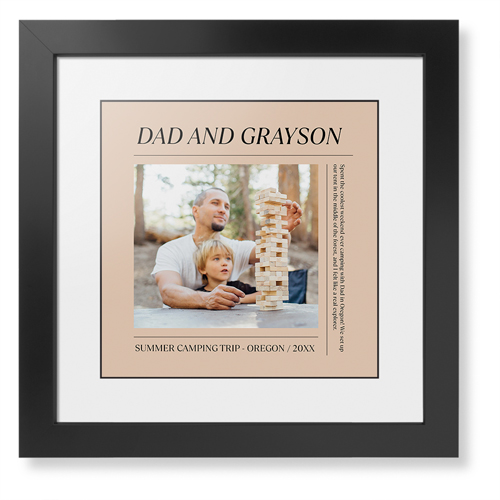 Editorial Snapshot Framed Print, Black, Contemporary, Black, White, Single piece, 12x12, Beige, sand