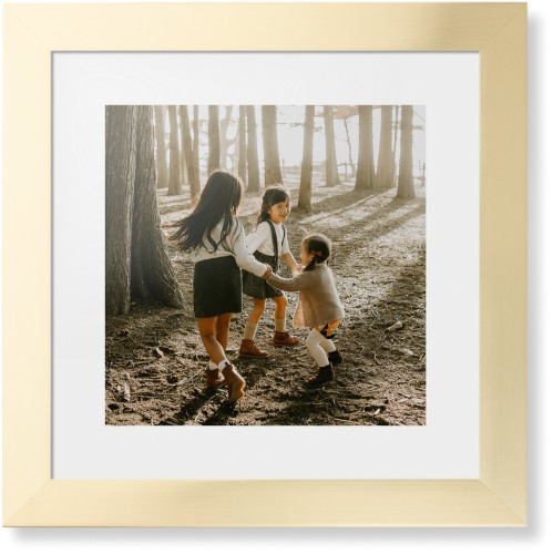 Photo Gallery Framed Print, Matte Gold, Contemporary, None, White, Single piece, 12x12, Multicolor