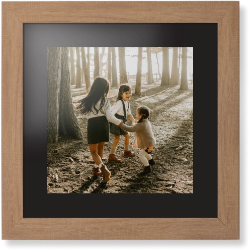 Photo Gallery Framed Print, Natural, Contemporary, Black, Black, Single piece, 12x12, Multicolor