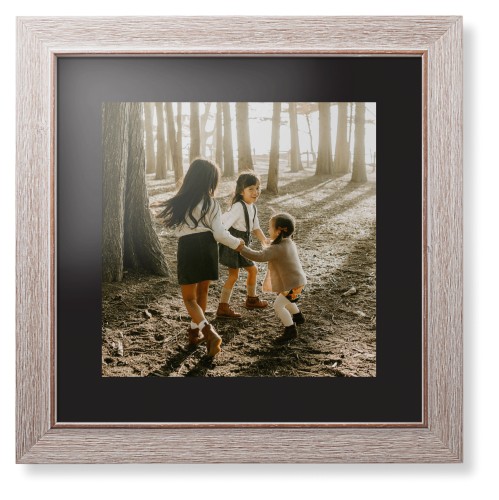 Photo Gallery Framed Print, Rustic, Modern, Black, Black, Single piece, 12x12, Multicolor