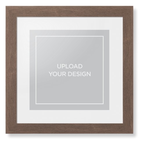 Upload Your Own Design Framed Print, Walnut, Contemporary, None, White, Single piece, 12x12, Multicolor