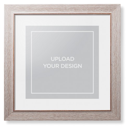 Upload Your Own Design Framed Print, Rustic, Modern, White, White, Single piece, 12x12, Multicolor