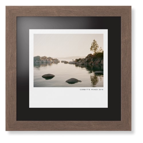 Modern Gallery Framed Print, Walnut, Contemporary, Black, Black, Single piece, 12x12, White