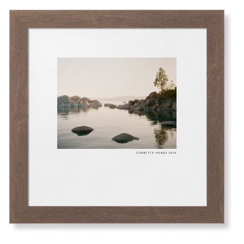 Modern Gallery Framed Print, Walnut, Contemporary, White, White, Single piece, 12x12, White