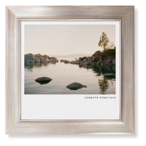 Modern Gallery Framed Print, Metallic, Modern, None, None, Single piece, 12x12, White
