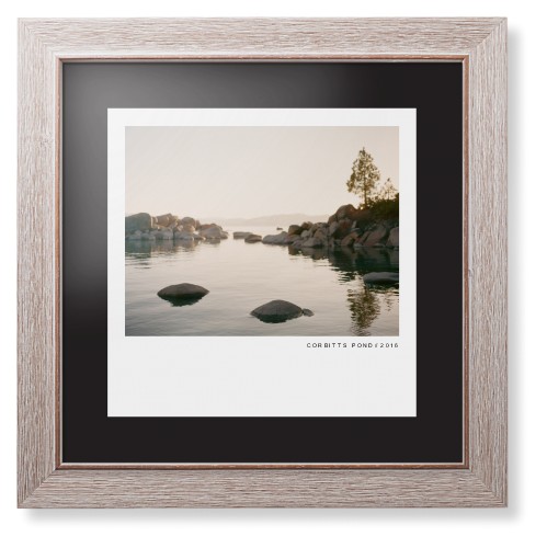 Modern Gallery Framed Print, Rustic, Modern, None, Black, Single piece, 12x12, White