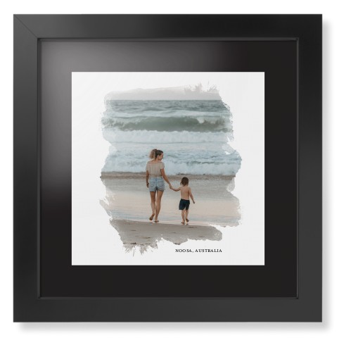 Brushed Moments Framed Print, Black, Contemporary, Black, Black, Single piece, 12x12, White