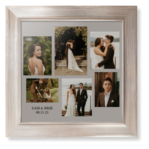 Gallery Collage of Six Framed Print, Metallic, Modern, None, None, Single piece, 12x12, Multicolor, multi