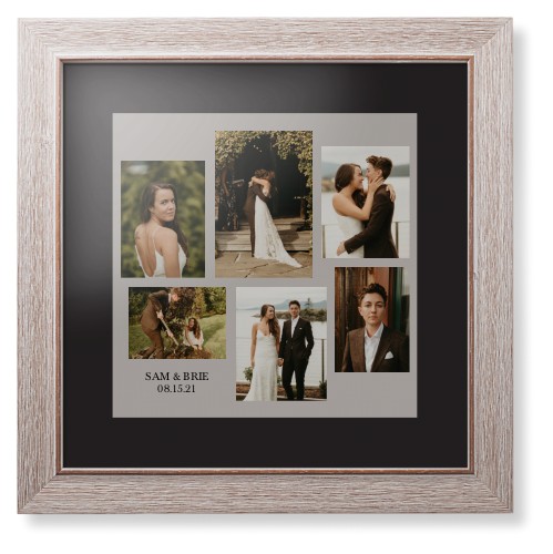 Gallery Collage of Six Framed Print, Rustic, Modern, None, Black, Single piece, 12x12, Multicolor, multi