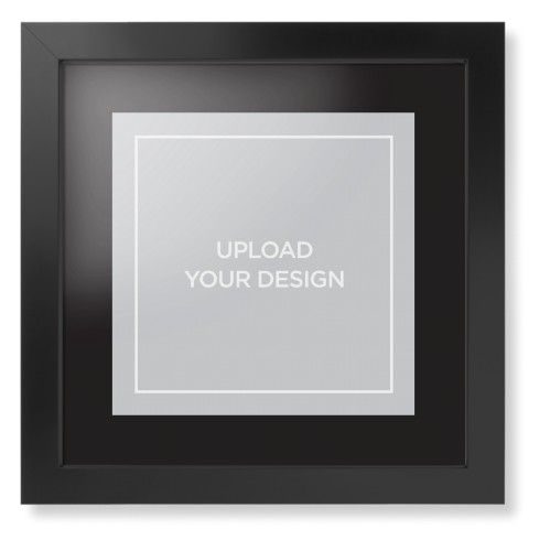 Upload Your Own Design Portrait Framed Print, Black, Contemporary, Black, Black, Single piece, 12x12, Multicolor, multi