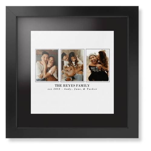 Classic Trio Framed Print, Black, Contemporary, Black, Black, Single piece, 12x12, White