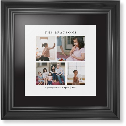 Gallery Montage of Memories Framed Print, Black, Classic, None, Black, Single piece, 12x12, White, white