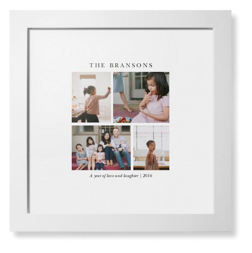 Gallery Montage of Memories Framed Print, White, Contemporary, White, White, Single piece, 12x12, White, white