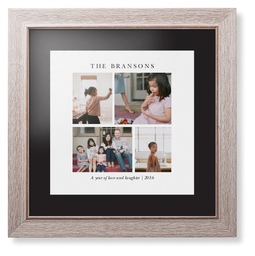 Gallery Montage of Memories Framed Print, Rustic, Modern, None, Black, Single piece, 12x12, White