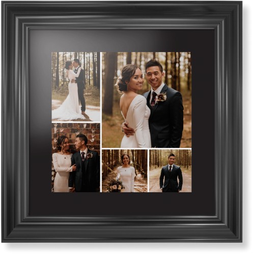 Gallery of Five Framed Print, Black, Classic, None, Black, Single piece, 12x12, Multicolor, multi