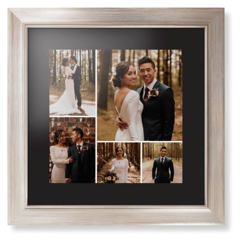 Gallery of Five Framed Print, Metallic, Modern, Black, Black, Single piece, 12x12, Multicolor, multi