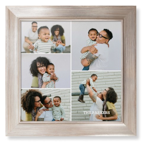 Gallery of Five Portrait Framed Print, Metallic, Modern, None, None, Single piece, 12x12, Multicolor, multi