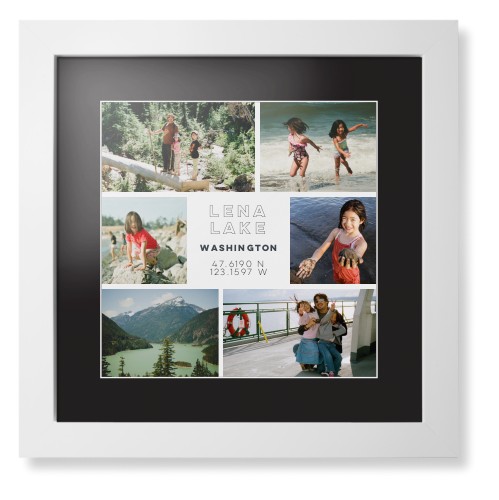 Modern Adventure Gallery Of Six Framed Print, White, Contemporary, White, Black, Single piece, 12x12, Multicolor, multi