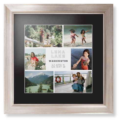 Modern Adventure Gallery Of Six Framed Print, Metallic, Modern, White, Black, Single piece, 12x12, Multicolor