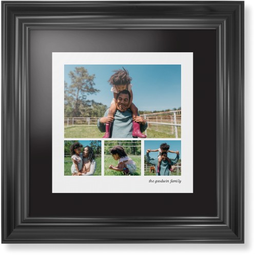 Modern Hero Gallery Of Four Portrait Framed Print, Black, Classic, None, Black, Single piece, 12x12, Multicolor, multi