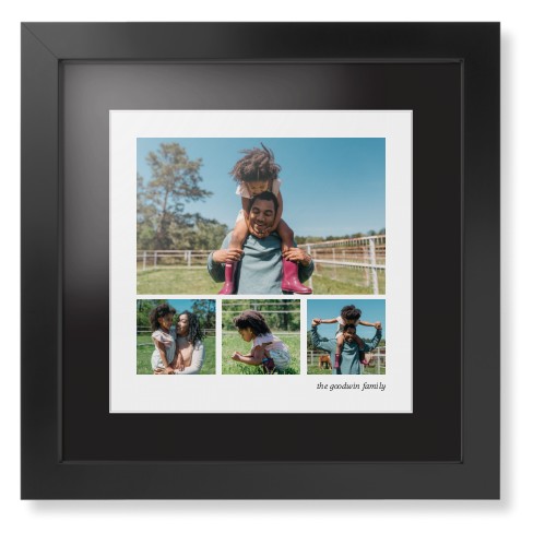 Modern Hero Gallery Of Four Portrait Framed Print, Black, Contemporary, White, Black, Single piece, 12x12, Multicolor, multi