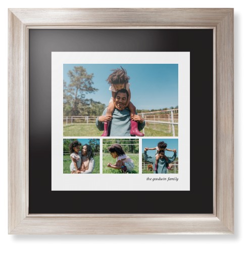 Modern Hero Gallery Of Four Portrait Framed Print, Metallic, Modern, Black, Black, Single piece, 12x12, Multicolor, multi