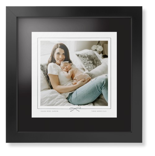 Whimsical Border of One Framed Print, Black, Contemporary, Black, Black, Single piece, 12x12, Gray